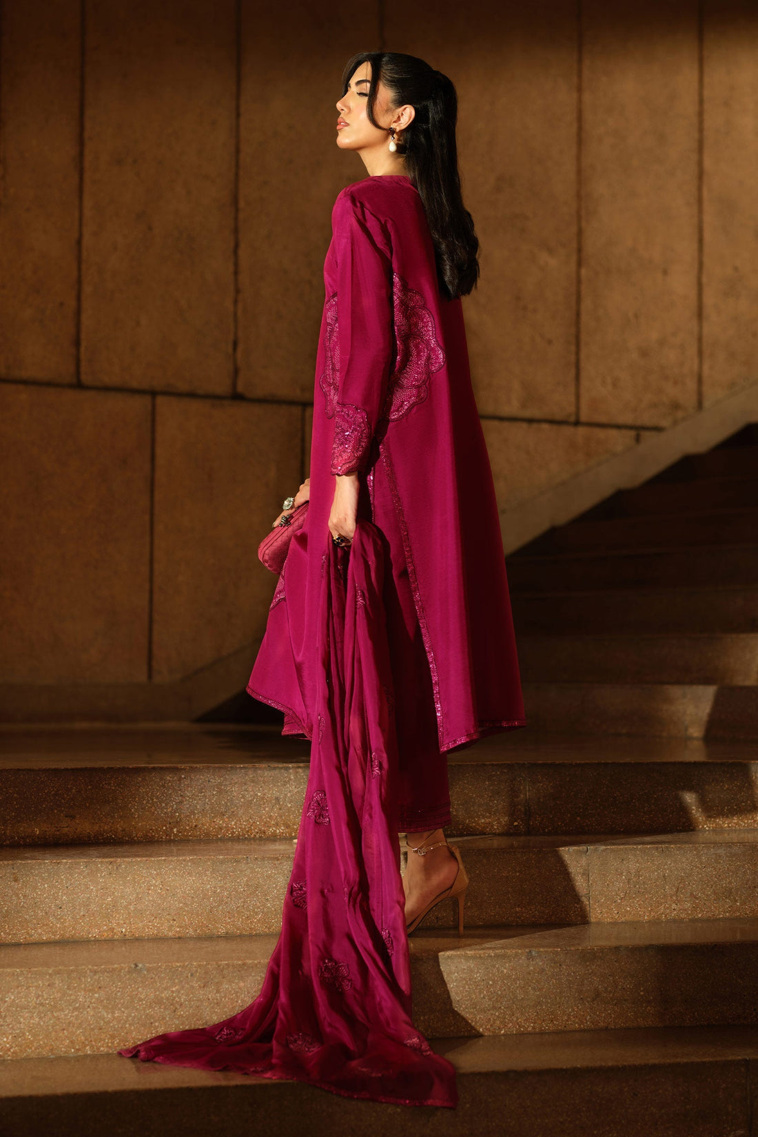 Maria B | Pre Fall 25 | MBS-W25-22-Shocking Pink