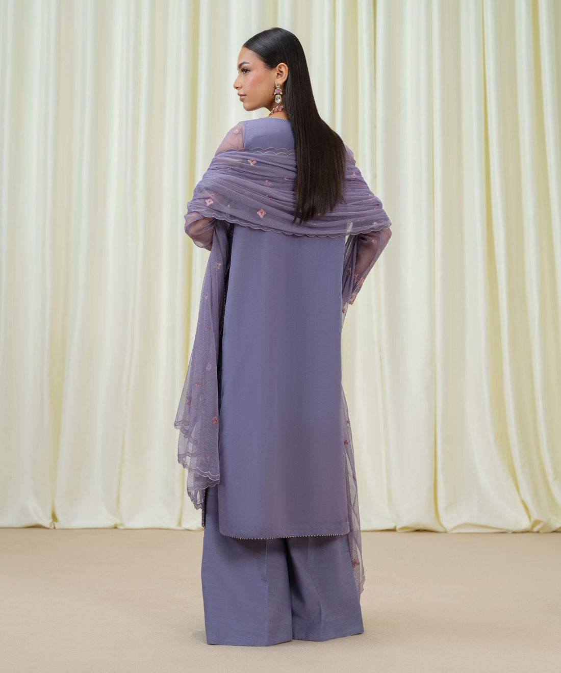 Sapphire | Fall Winter 25 | 3 Piece - Embroidered Organza Suit U3FELX25V824